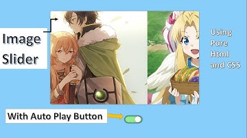 Image Slider With Auto Play Button With Pure CSS | Image Slide Show Animation Using Custom Checkbox.