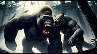 “The Wolf Challenged King Kong… and Regretted It 😱”