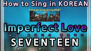 [Sing along Korean] Imperfect Love (매일 그대라서 행복하다) – SEVENTEEN (세븐틴) (tutorial/easy lyrics/pronounce)