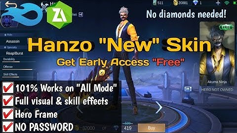 ✔Hanzo New Skin 📍Full Effect ✔Mobile Legends Script
