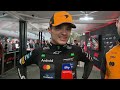 Oscar Piastri, Lando Norris, Zak Brown and Andrea Stella react to McLaren's 1-2 finish