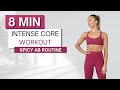 8 min INTENSE CORE WORKOUT | Spicy Ab Routine | Wrist Friendly | Modifications Provided