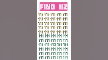Find The 112 number #geniusmindset #puzzle #mathstricks #quiz