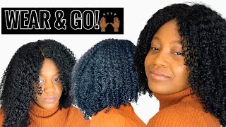 GLUESLESS WEAR \& GO wig PERFECT for protective styling - #hergivenhair