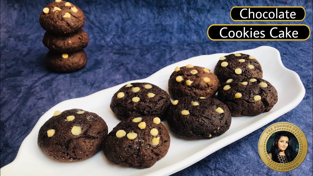 Chocolate Cookies Cake | Healthy Eggless No-Maida No-Oven Pillsbury style Choco Cookies Cake Recipe | The Foodies Gully Kitchen