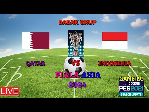 QATAR U-23 VS INDONESIA U-23 ( PIALA ASIA U-23 2024, GAMEPLAY PES 2021 )