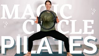 30 MINUTE STANDING PILATES MAGIC CIRCLE WORKOUT// follow along magic circle workout screenshot 3