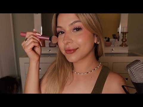 ASMR grwm 😚 Spring time makeup look + whisper ramble 🌸