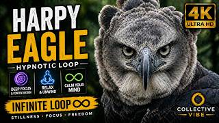 🦅 Harpy Eagle Loop 🌀 Hypnotic Focus | 4K Relaxation Visual