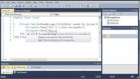 Visual Basic Tutorial - 39 - MessageBoxes