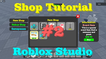 How to make a shop in Roblox part 2: GUI Navigation
