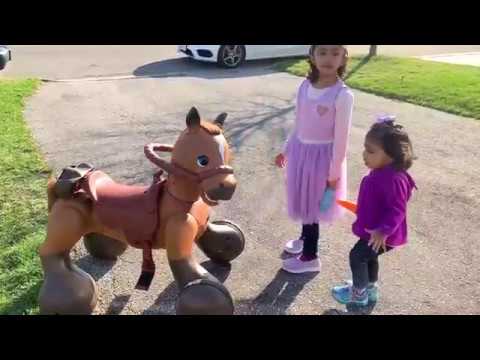 pretend-play-with-ride-on-horse-toy-funny-video-for-kids