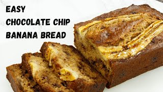 Easy Chocolate Chip Banana Bread Recipe