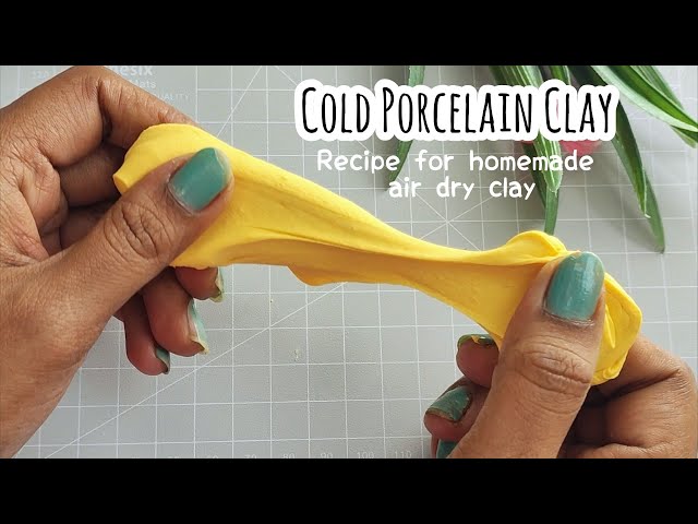 DIY Air Dry Clay, How to make clay at home, Cold Porcelain Clay