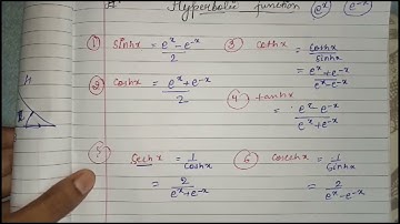 Hyperbolic function //# full basics part -1//relation between circular and hyperbolic function