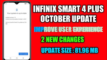 How to update infinix smart 4 plus October 2021 software update- infinix system update|2 New Changes