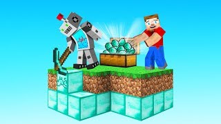 I Made a Minecraft ROBOT to AUTO-MINE DIAMONDS! (Skyblock)