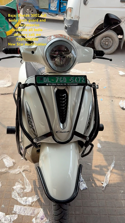 😱😱Bajaj Chetak 3502 full body crash guard and all accessories available all India delivery#chetak