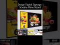 Design Digital Signage Screen menu board Static Animated | Restaurant Menu ASMR