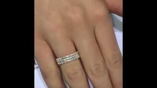 Tri-colored Gold Eternity Wedding Bands