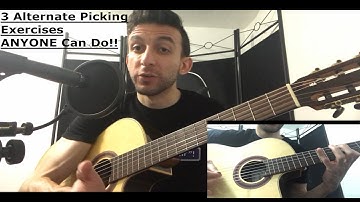 3 Alternate Picking Exercises That ANYONE Can Do!!