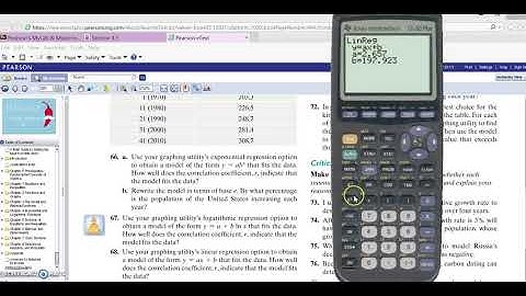 4.5 - Linear Regression on TI [Math 151]