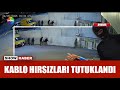 Maskeli kablo hırsızları kamerada