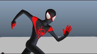 SPIDERMAN Into the Spider-Verse Running cycle Animation Test