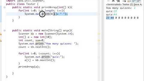 Java Lesson 40 - Pass arrays to a method as parameter