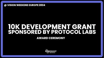 Award Ceremony for the 10K Development Grant Sponsored by Protocol Labs @ Vision Weekend Europe 2024