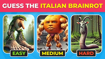 Guess The ITALIAN BRAINROT BY IMAGE | EASY, MEDIUM, HARD