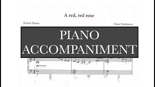 A red, red rose (Peter Dickinson) - Piano Accompaniment - Original Key