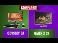 Samsung Odyssey G7 vs HP Omen X 27 (VA vs TN Gaming Monitor) - 240hz Curved vs Flat Monitor Review