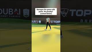 Is it a penalty to damage the green in frustration? The rule, explained