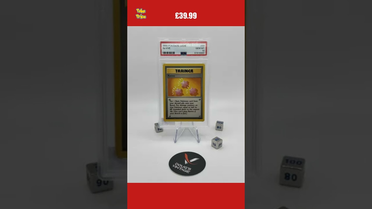 NEW LISTING1999 Revive #89 Base Set Original Pokemon Trainer Card PSA 10