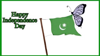 Azadi Art || Independence Day Drawing || Easy Drawing || Pakistan Flag Drawing  screenshot 4