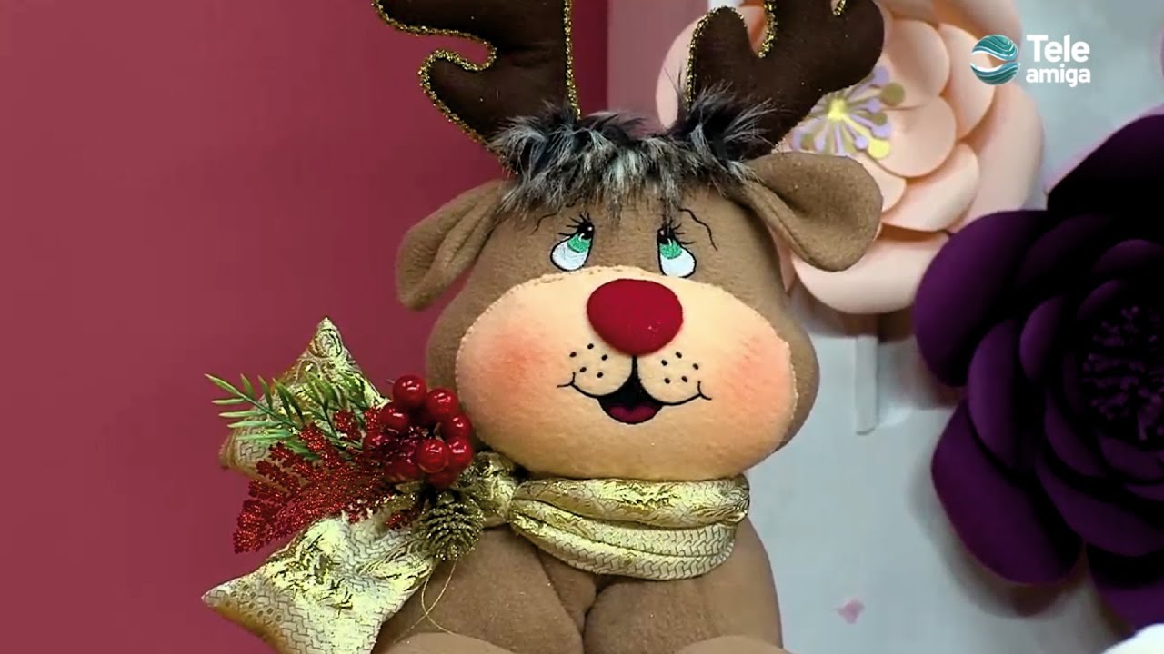 COJÍN RENO NAVIDEÑO en Aprenda y Venda - Teleamiga - YouTube