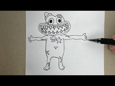 Drawing Sheriff Nappy Jumpscare from Garten of Banban 2 Very Easy