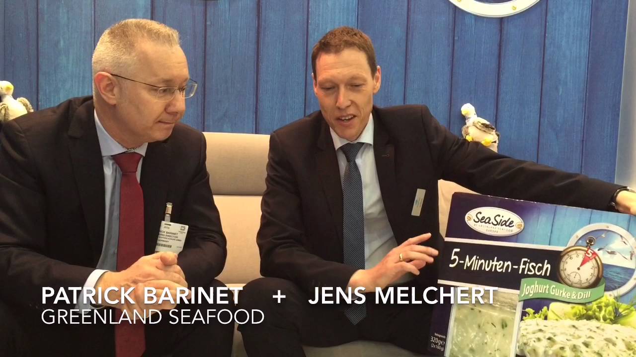 Brussels Greenland Seafood executives showcase new frozen pollock item