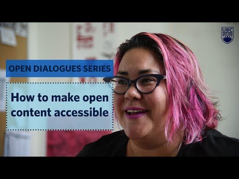 Thumbnail for the embedded element "Open Dialogues: Open education and accessibility"