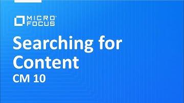 Searching for Content in Content Manager 10