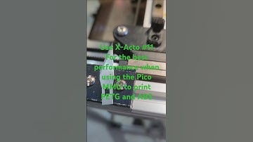Use X-Acto #11 For the best performance when using the Pico MMU to print PETG and ABS #picommu #diy