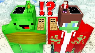 JJ And Mikey Found GIANT TOWERS of THEMSELVES in Minecraft Maizen