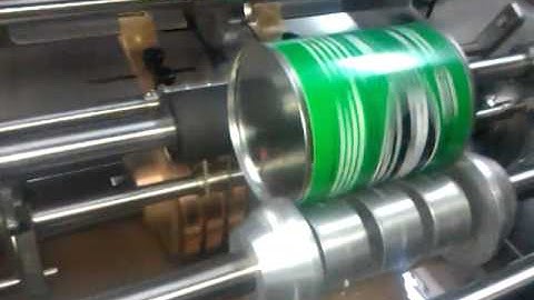 wet glue lableing machine for metal tins, metallic  tin, composite container labeling machine