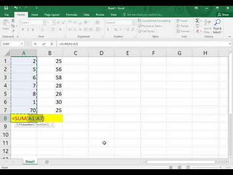 Excel me {जोड़} Sum formula ka use kaise kare? - YouTube