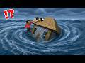 GIANT Realistic Whirlpool vs Village House in Minecraft!