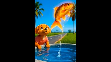 Puppy saved the fish from being cooked 😭 #ai #fishing #save