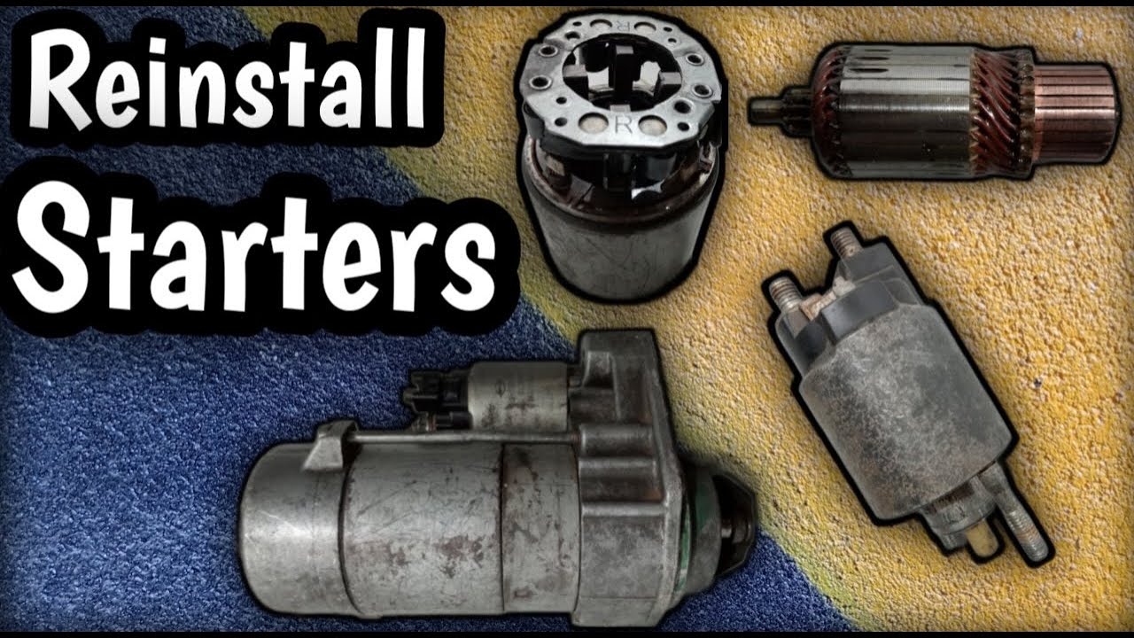 Reinstall and clean starter #car #engine #electric - YouTube