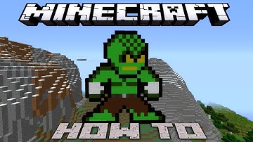 Minecraft ~8 Bit~ HOW TO : Killer Croc ~DC Comics~ ( Tutorial ) /W Killerkev