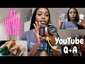 AT HOME VLOG | BOYFRIEND IS BACK, YOUTUBE SECRETS & TIPS, COOKING, + MORE